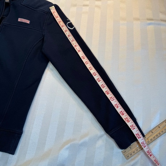 Vineyard Vines Womens Pullover 1/4‎ Zip Canvas Shoulder Navy Size S Sweatshirt - Picture 11 of 13